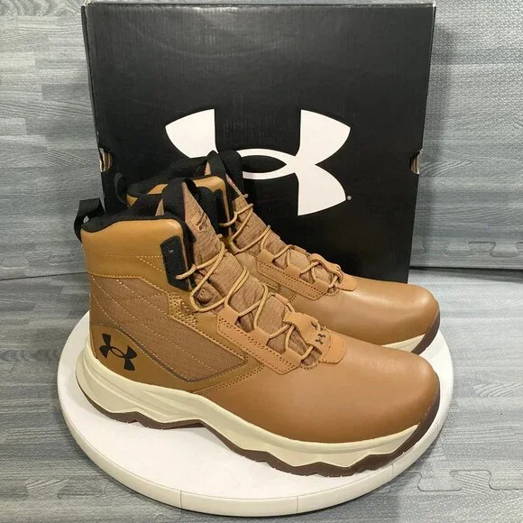 Under Armour Stellar G2 6” Mens 10.5 Tactical Hiking Boots Light Brown - Picture 5 of 6